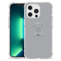 iPhone 13 Pro Max Stevig | Bumper Hoesje | Grijs Baby Olifant - thumbnail