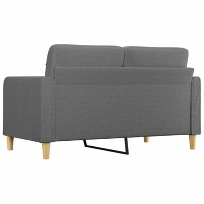 Tweezitsbank 140 cm stof donkergrijs