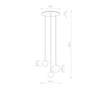 Lyora Glazen plafondlampKaro 3x wit glas - 10304 - thumbnail
