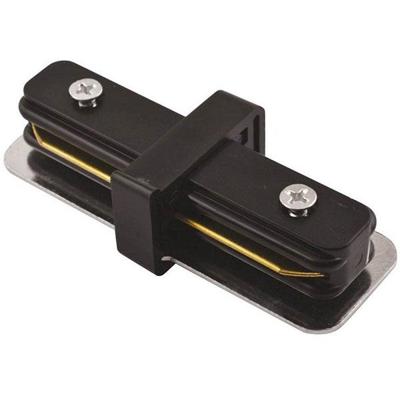 Zwarte Spanningsrail Doorverbinder - Recht - 1-Fase Systeem