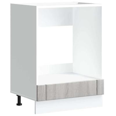 Ovenkast Lucca bewerkt hout grijs sonoma eiken