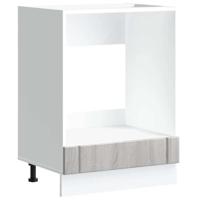 Ovenkast Lucca bewerkt hout grijs sonoma eiken - thumbnail