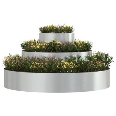 Tuin Bloempot Zilver 120 x 120 x 20 cm Gegalvaniseerd staal