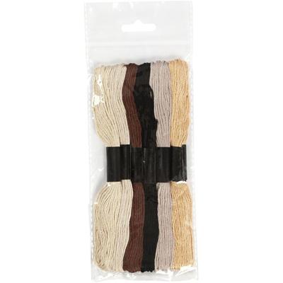 Creativ Company Borduurgaren, dikte 1 mm, naturel, 6 bol/ 1 doos Creativ Company Borduurgaren, dikte 1 mm, naturel, 6 bol/ 1 doos