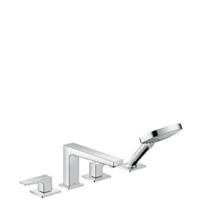 Hansgrohe Metropol 4-gats badrandmengkraan afbouwdeel met rechte greep, voor Secuflex, chroom - thumbnail