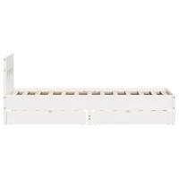 Bedframe zonder matras massief grenenhout wit 90x200 cm - thumbnail