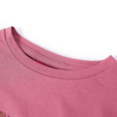 Kindershirt met lange mouwen kittenprint 140 frambooskleurig Kindershirt met lange mouwen kittenprint 140 frambooskleurig