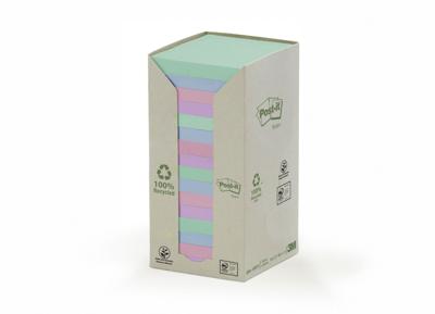 Memoblok 3m post-it 654 76 x 76 mm recycle natuur