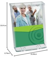 Sigel LH325 Folderhouder Acrylglas helder DIN A4 staand 1 stuk(s) Aantal vakken: 1 (b x h x d) 247 x 339 x 88 mm - thumbnail
