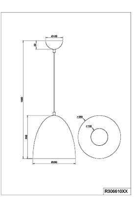 Trio Zwarte hanglampTilda Ø 25cm - R30661080