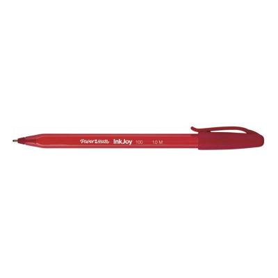 Paper Mate balpen InkJoy 100 met dop, rood Paper Mate balpen InkJoy 100 met dop, rood