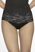 Dames taille slip kant - Biologisch katoen - Katoenen kanten dames onderbroek - ondergoed - thumbnail