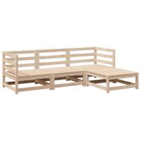 4-delige Loungeset massief grenenhout - thumbnail