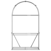 Haardhoutopslag 120x45x210 cm gegalvaniseerd staal lichtgrijs - thumbnail