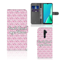 OPPO A9 (2020) | A5 (2020) Portemonnee Hoesje Flowers Pink DTMP - thumbnail