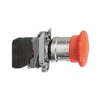 Schneider Electric XB4BS8444 Paddestoelschakelaar Metalen frontring, Met NOT-AUS schakelaar, Rond, Terugstelbaar 120 V/AC 6 A 2x NC IP66, IP67, IP69, IP69K 1 - thumbnail