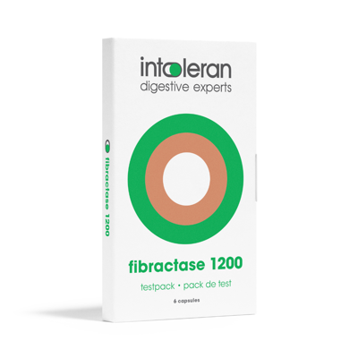 Fibractase 1200 - Testpack 6 Capsules | Helpt bij de vertering van Fructanen & Galactanen | Vermindert gasvorming | Complexe koolhydraten | Intoleran