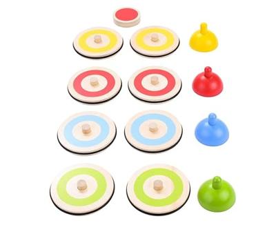 Indoor curling spel gemaakt van hout