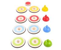 Indoor curling spel gemaakt van hout - thumbnail