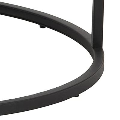 Bendt Salontafel 'Flemming' Set van 2 stuks, Marmerlook en glas, kleur zwart