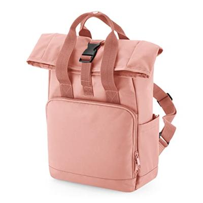 Atlantis BG118S Recycled Mini Twin Handle Roll-Top Backpack - Blush-Pink - 23 x 32 x 11 cm Atlantis BG118S Recycled Mini Twin Handle Roll-Top Backpack - Blush-Pink - 23 x 32 x 11 cm