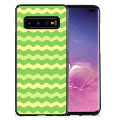 Samsung Galaxy S10+ Bumper Case Waves Green