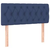 Boxspring met matras stof blauw 120x190 cm - thumbnail