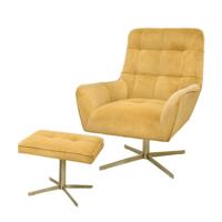 Riverdale Fauteuil Maylin goud 101cm draaibaar - thumbnail