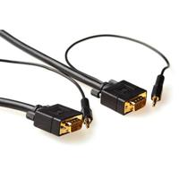 ACT AK4991 Ultra High Performance VGA + Audio Aansluitkabel male/male - 3 meter - thumbnail
