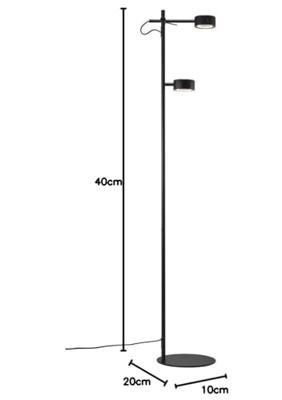 Staande leeslamp zwart &apos;Clyde&apos; led leeslamp 138cm