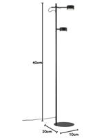 Staande leeslamp zwart &apos;Clyde&apos; led leeslamp 138cm - thumbnail