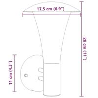 Buitenwandlamp roestvrij staal zilverkleurig - thumbnail