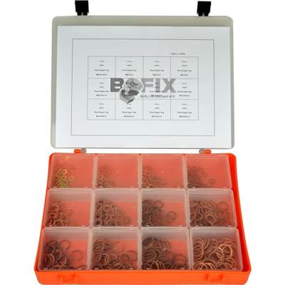 Bofix 226600 doos assortiment 12-vaks rood koper ringen