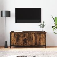 Tv-meubel 102x35x45 cm bewerkt hout gerookt eikenkleurig - thumbnail