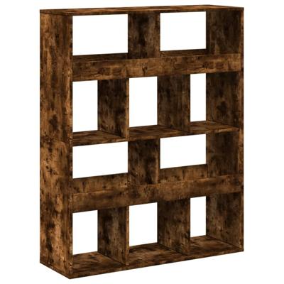 Boekenkast 100x33x125,5 cm bewerkt hout gerookt eikenkleurig