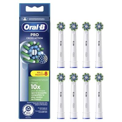 Borstels - ORAL-B - Cross action - X-filamenten (FR) x8