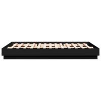 Bedframe met LED zonder matras 150x200 cm zwart - thumbnail