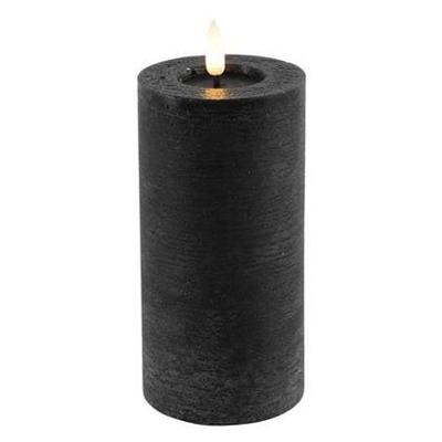 Stompkaars rustiek LED rond Lyon L zwart hoogte 8 x 7,5 cm