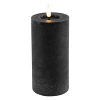Stompkaars rustiek LED rond Lyon L zwart hoogte 8 x 7,5 cm - thumbnail