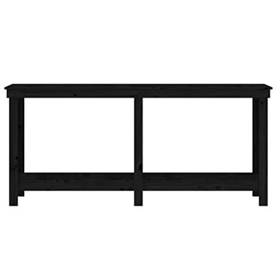 VidaXL Werkbank 180x50x80 cm massief grenenhout zwart VidaXL Werkbank 180x50x80 cm massief grenenhout zwart