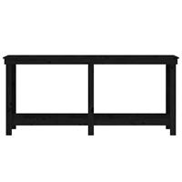 werkbank 180x50x80 cm massief grenenhout zwart - thumbnail