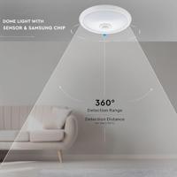 V-TAC VT-13-N LED Ronde Plafondlamp - Samsung - PIR Sensor - 290mm - IP20 - Wit - 12W - 900 - thumbnail