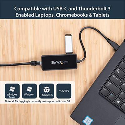 StarTech USB-C naar Gigabit netwerkadapter extra USB poort