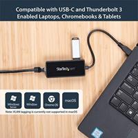 .com USB 3.1 USB-C to Gigabit Network Adapter with Extra USB Port - Netwerkadapter - USB Type-C - Gigabit Ethernet - zwart - thumbnail