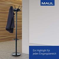 Maul kapstok caligo metaal, hoogte 175 cm, 32 kledinghaken met parapluhouder, zwart RAL 9004 - thumbnail