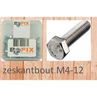 Bofix zeskantbout m4x12 (50st) - thumbnail