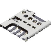 Molex 787270001 SIM-kaartsleuf Totaal aantal polen: 6 Rastermaat: 2.54 mm Inhoud: 1 stuk(s) Tape on Full reel - thumbnail