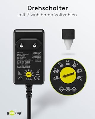 Goobay Netvoeding 2250mA 27W gestabiliseerd - 7795516 Goobay Netvoeding 2250mA 27W gestabiliseerd - 7795516