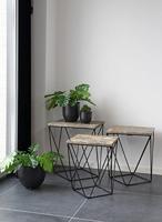 Artichok Riek bloempotten zwart - Set van 3 - thumbnail