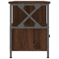 Tv-meubel 102x33x45 cm bewerkt hout en ijzer bruin eikenkleur - thumbnail